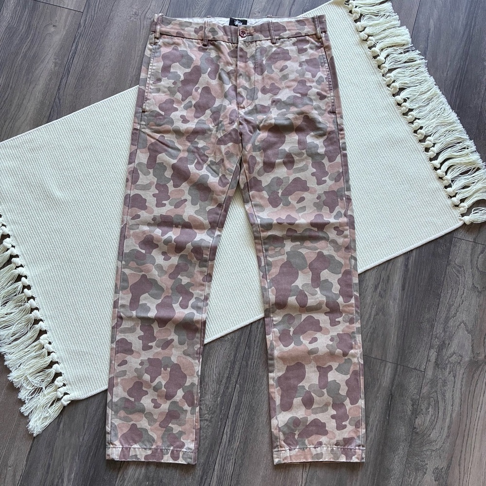 Stussy Pink & Tan Camo Chinos